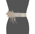 alice flower sash with feather detail